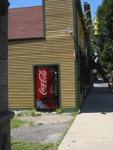 Coke vending machine in downtown Whiting, Indiana